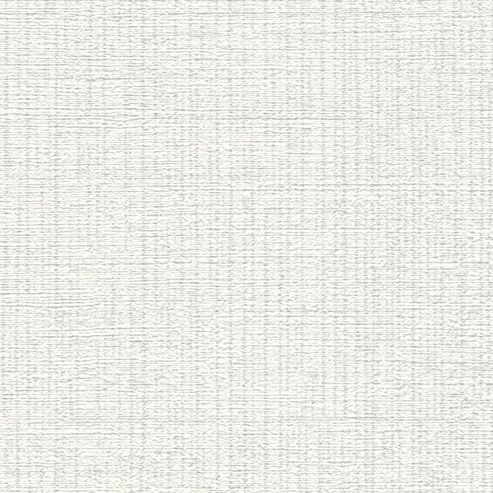            Papier peint blanc intissé avec structure en toile - blanc, métallique
        