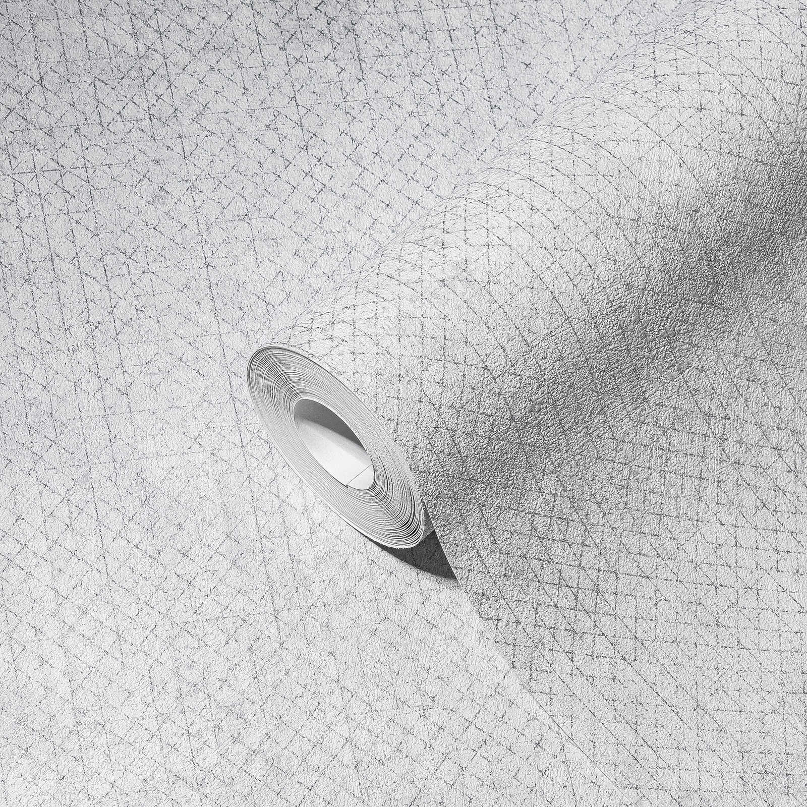             Carta da parati in tessuto non tessuto grigio chiaro con motivo metallico - Metallic, Grigio
        