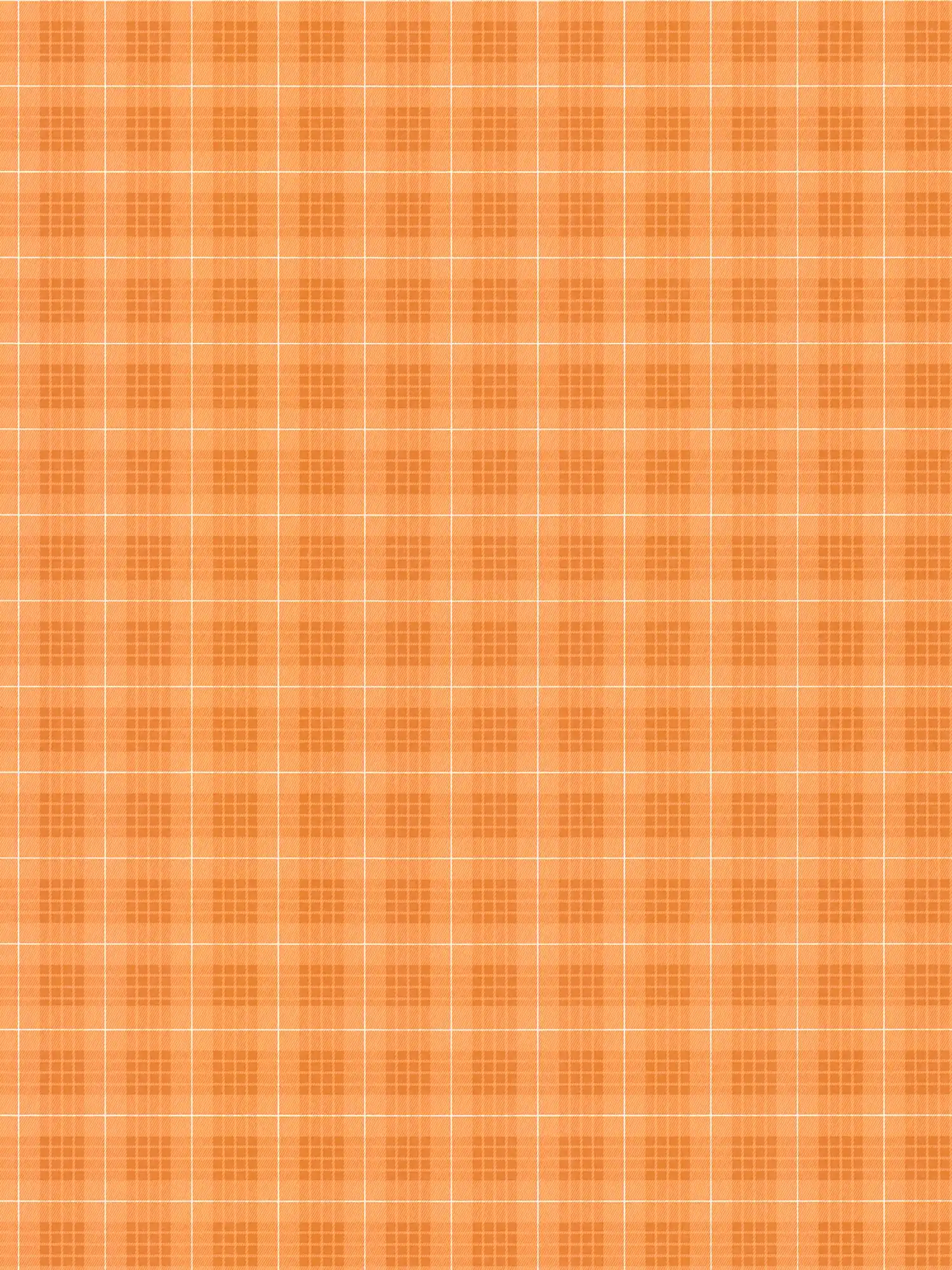         Carta da parati in tessuto effetto flanella a quadri - arancione, bianco
    