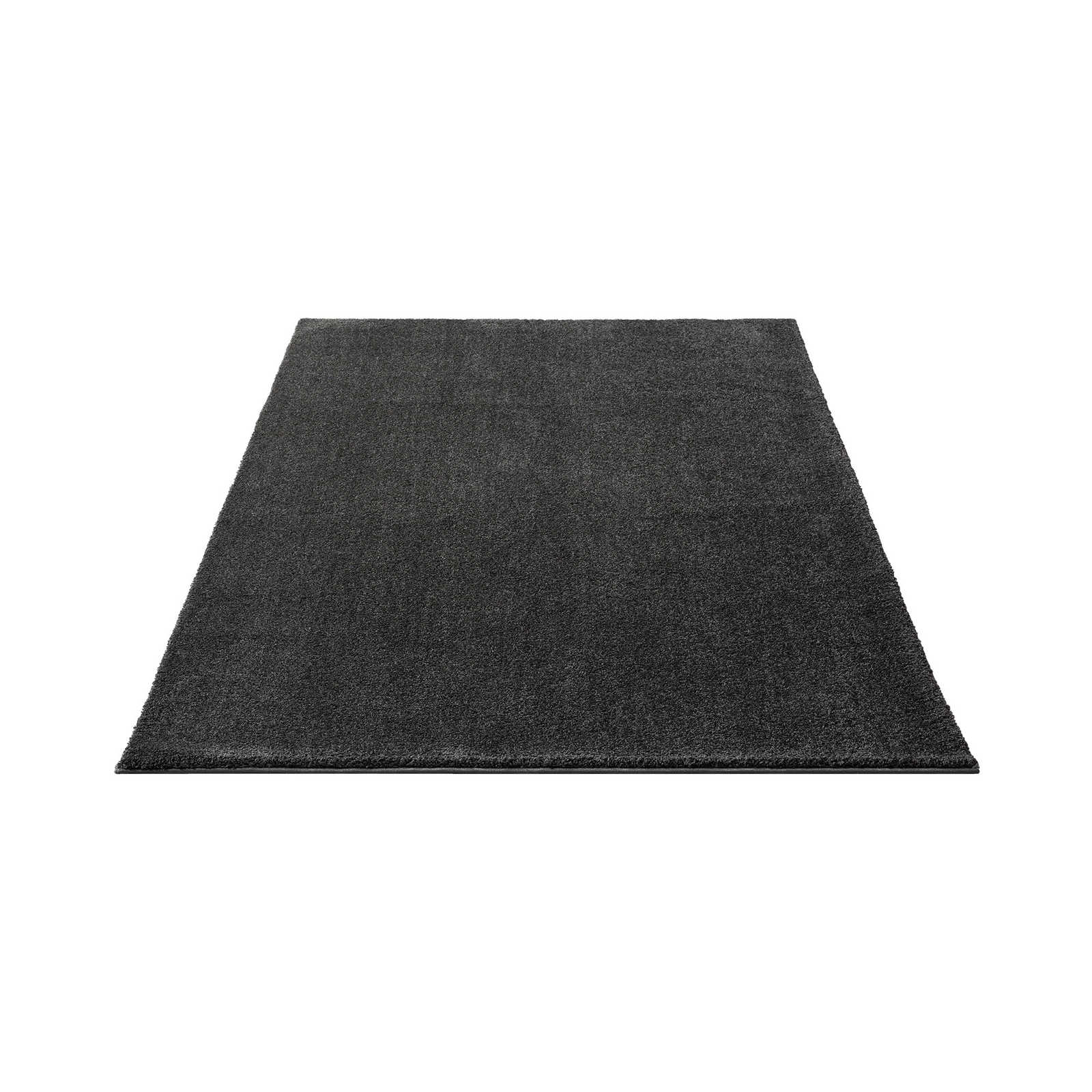 Zacht kortpolig tapijt in antraciet - 230 x 160 cm
