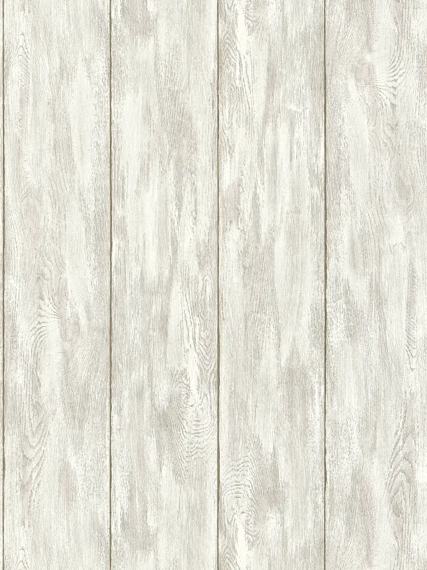Papel pintado con aspecto de madera para una sensación de casa de campo acogedora: beige, crema, gris
