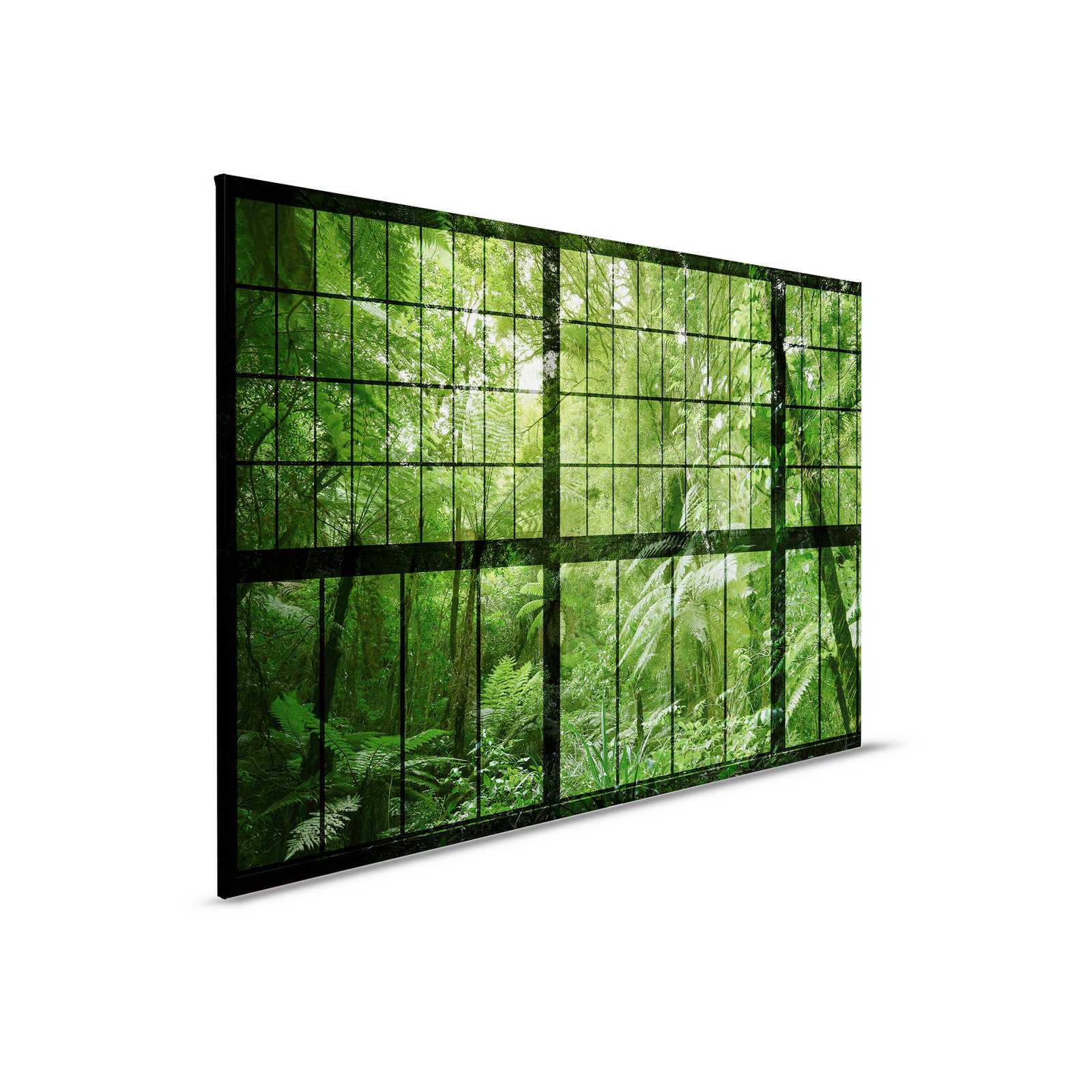         Rainforest 2 - Loft window canvas painting with jungle view - 0.90 m x 0.60 m
    