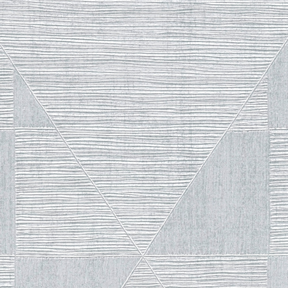             Wallpaper silver metallic design with geometric pattern - grey
        