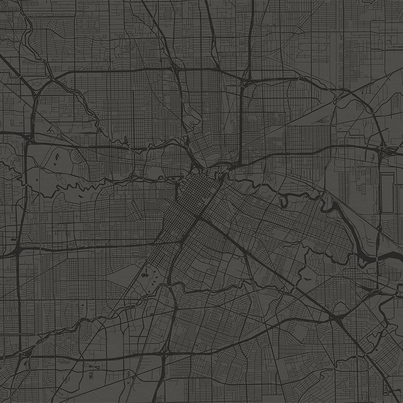         Photo wallpaper city map with street layout - black
    