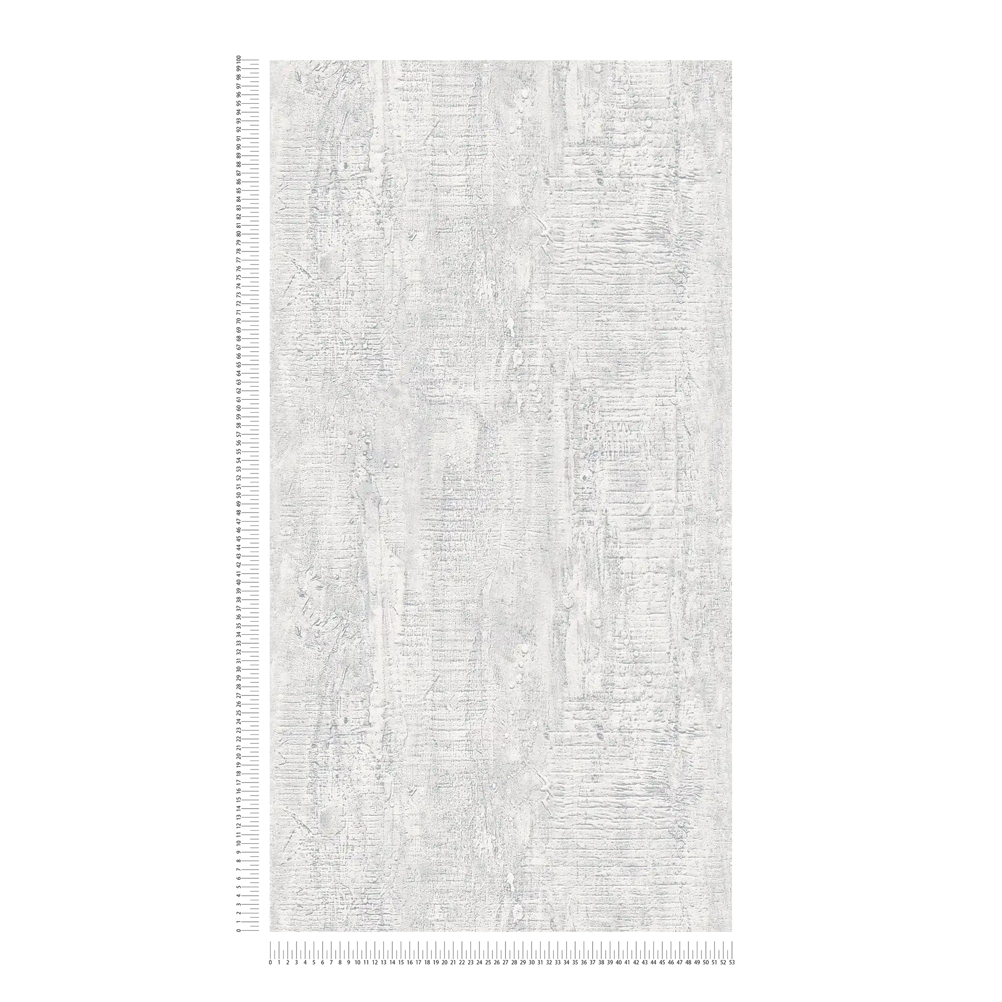             Non-woven wallpaper with rough structure & grooves pattern - white
        
