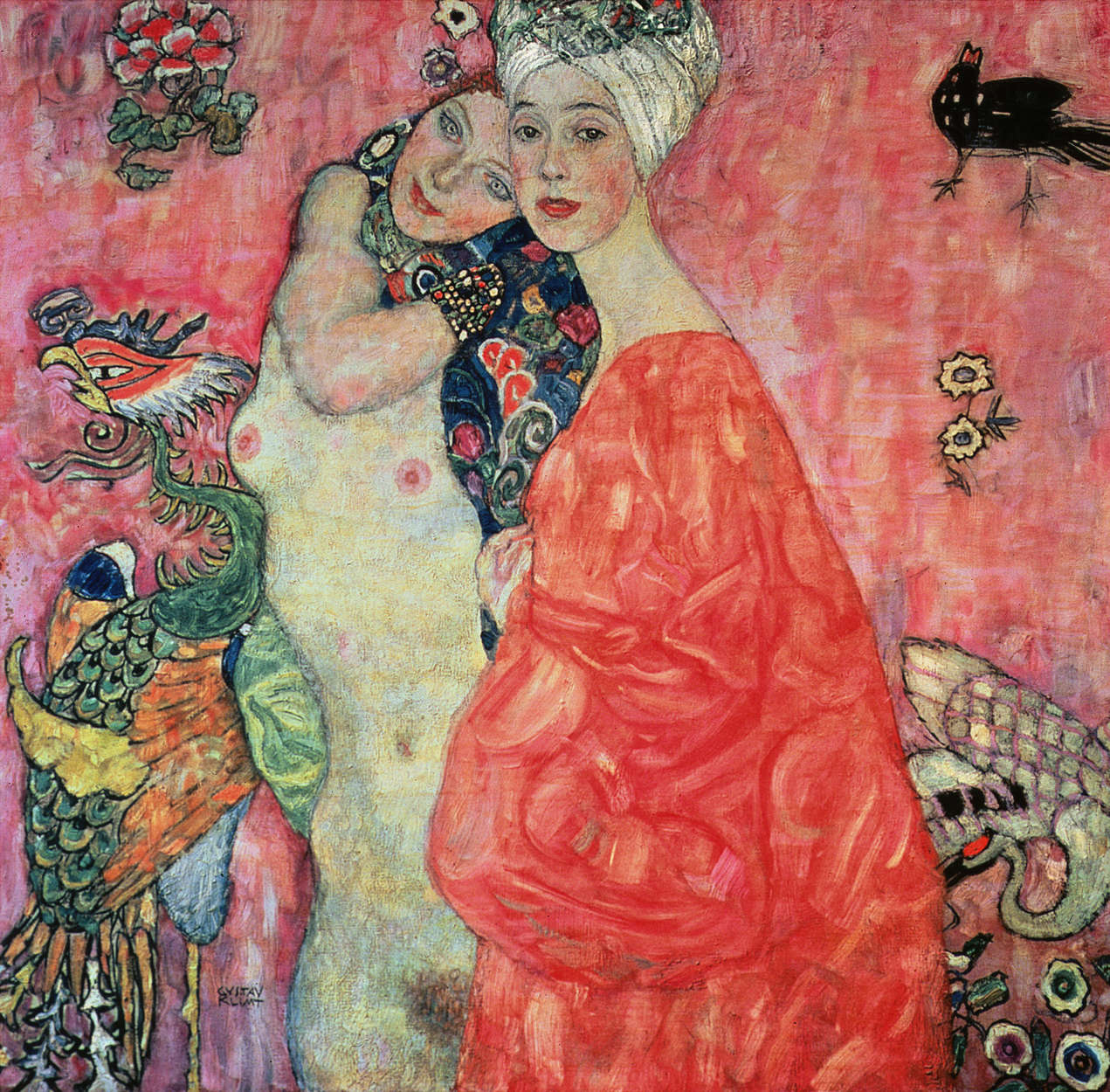            Il murale "Le fidanzate" di Gustav Klimt
        