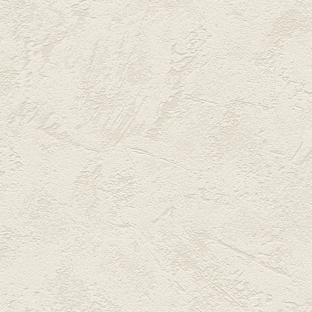             Classic plaster look wallpaper light grey with trowel plaster pattern
        