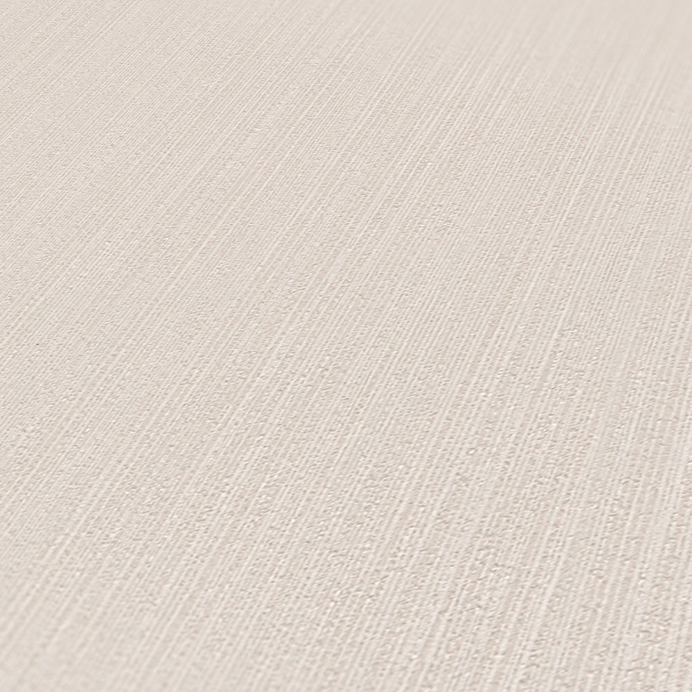             Cream beige non-woven wallpaper with subtle hatching - beige
        