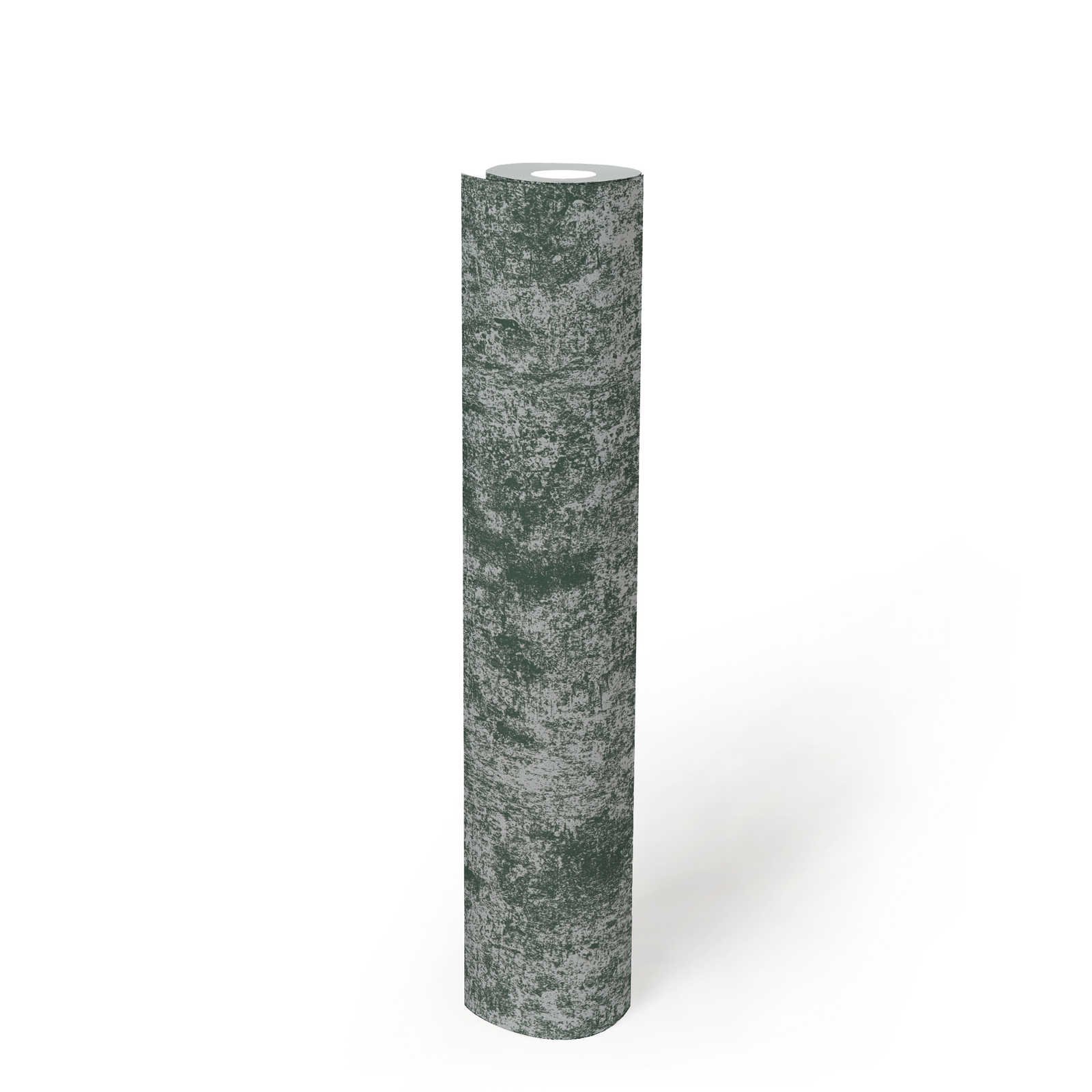             papier peint en papier imitation métal avec effet brillant lisse - vert, argenté
        