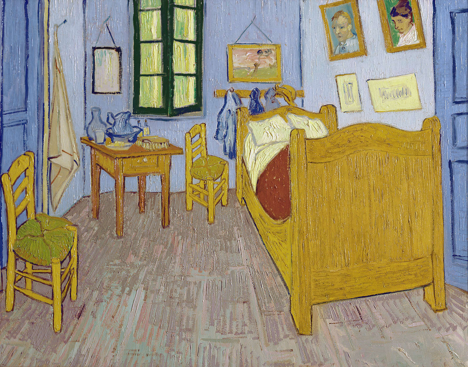            Vincent van Gogh "Vincents slaapkamer in Arles" Muurschildering
        