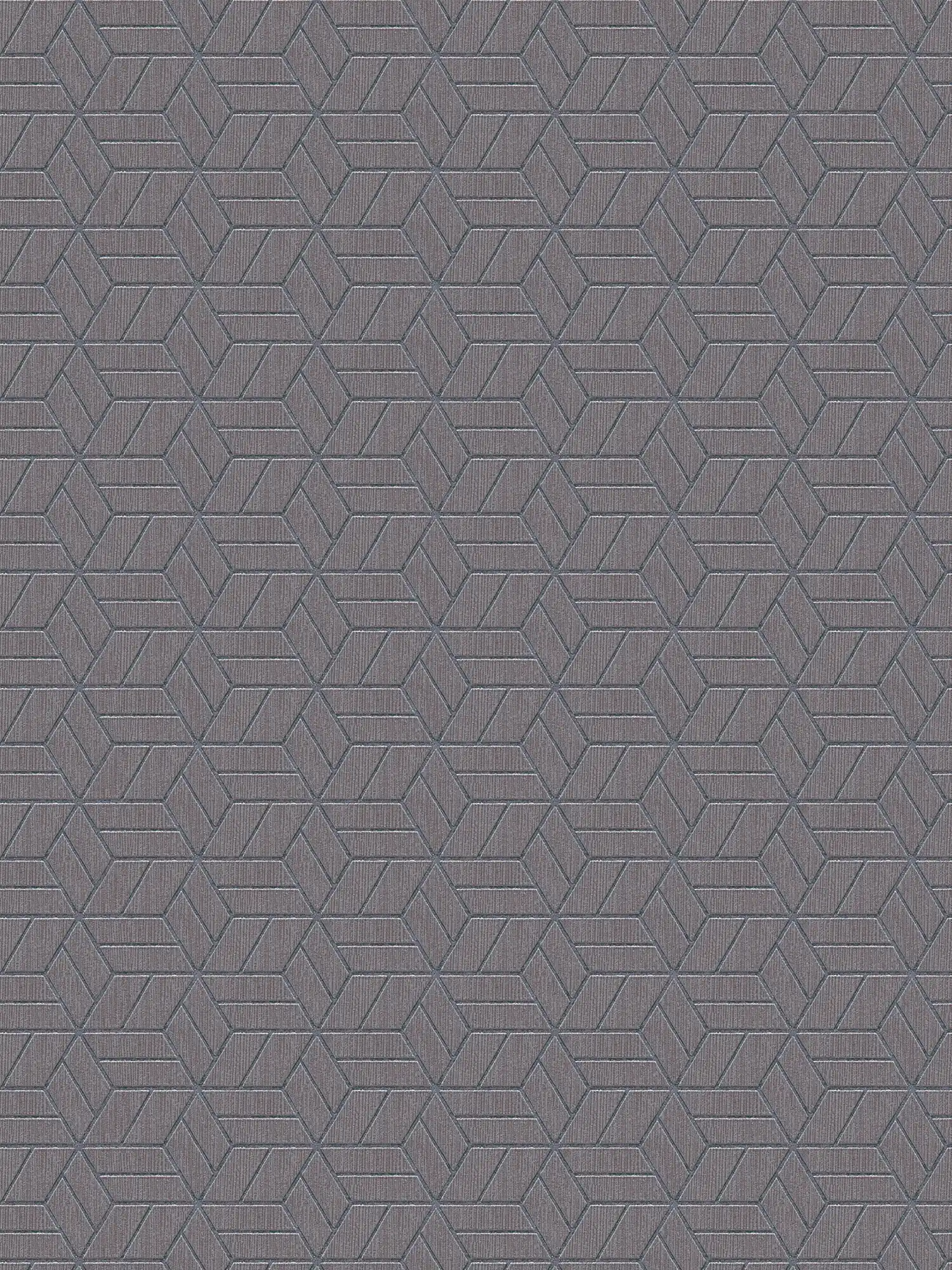 Papier peint motif géométrique & effet pailleté - gris, argenté
