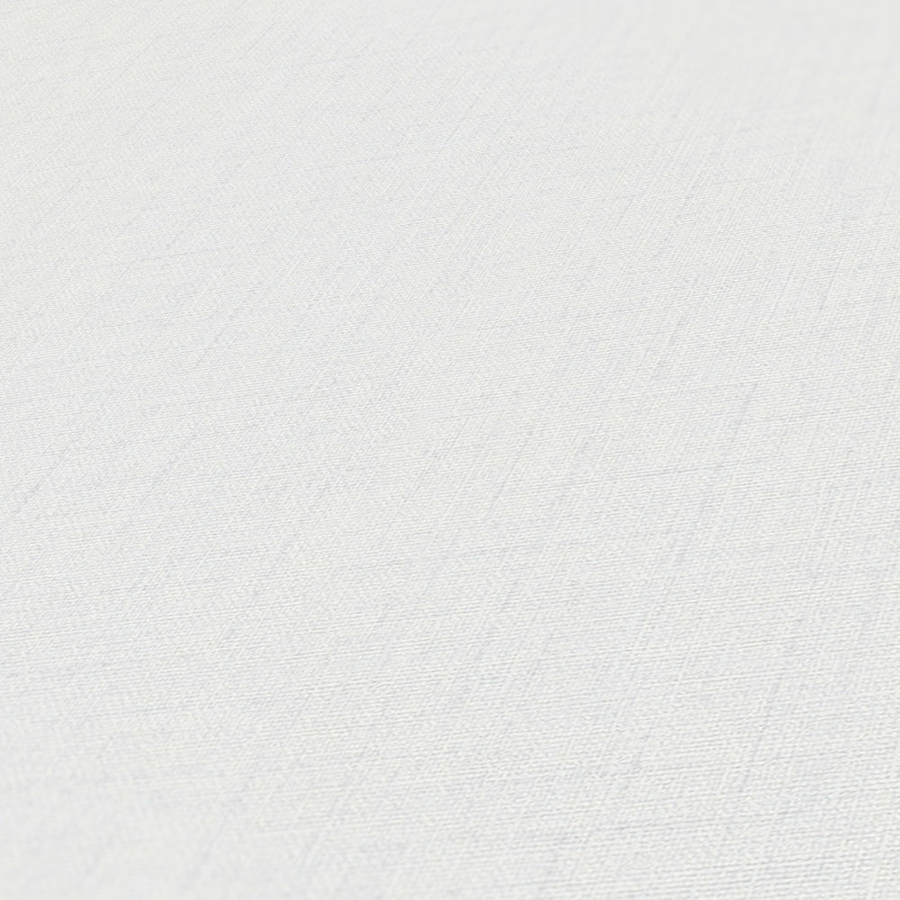             Carta da parati in tessuto non tessuto effetto lino con motivo strutturato - grigio, bianco
        
