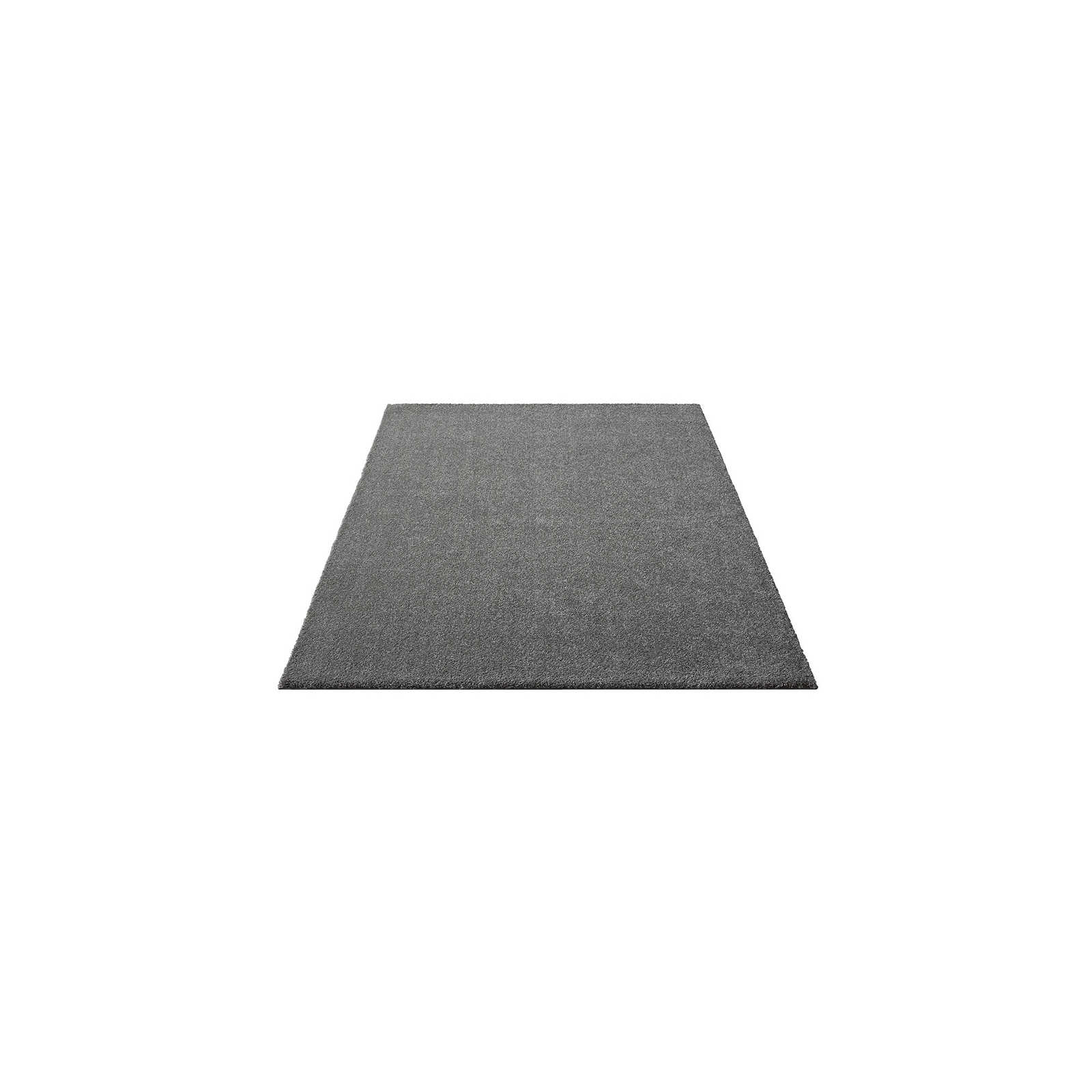 Fluffy short pile carpet in grey - 150 x 80 cm
