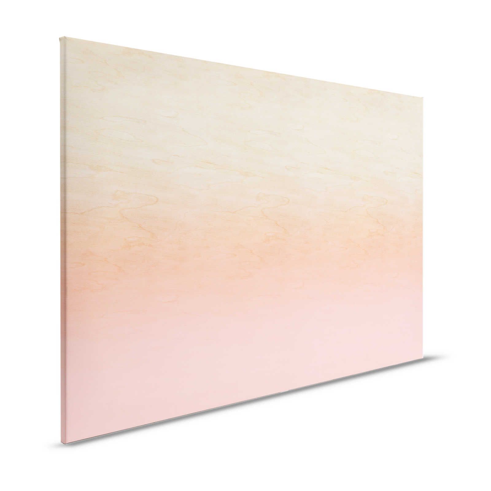 Taller 2 - Pintura sobre lienzo Efecto Ombre Rosa y Grano de Madera - 1,20 m x 0,80 m
