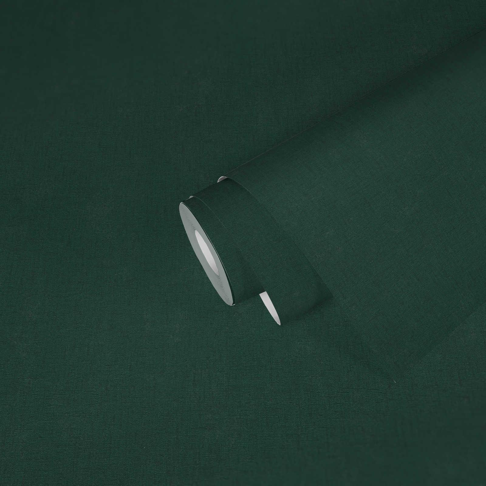             Eenkleurig vliesbehang met een lichte textuur - groen, donkergroen
        