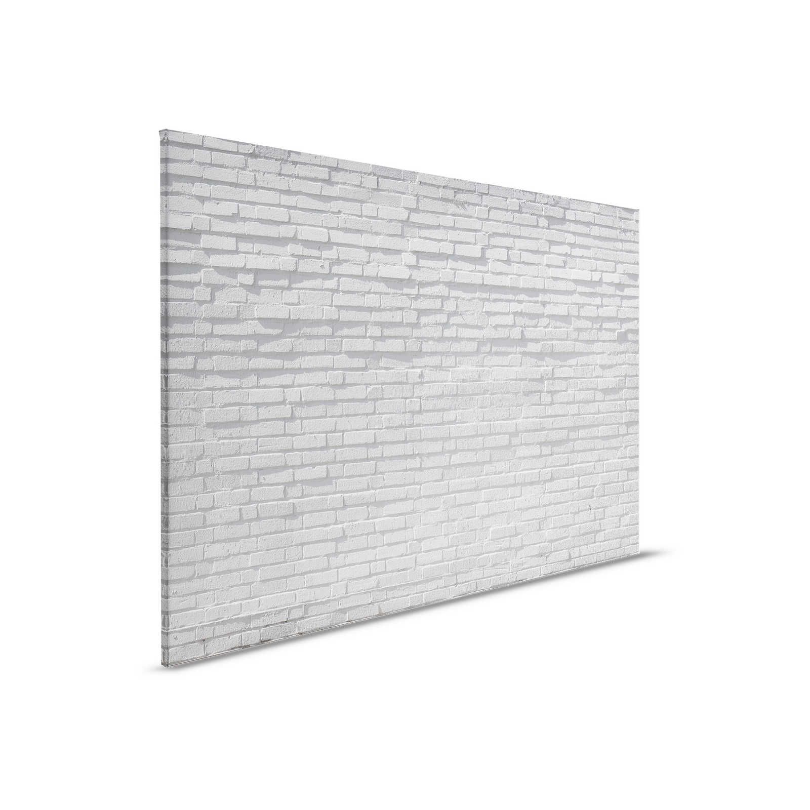         Canvas painting grey brick wall in 3D look - 0,90 m x 0,60 m
    