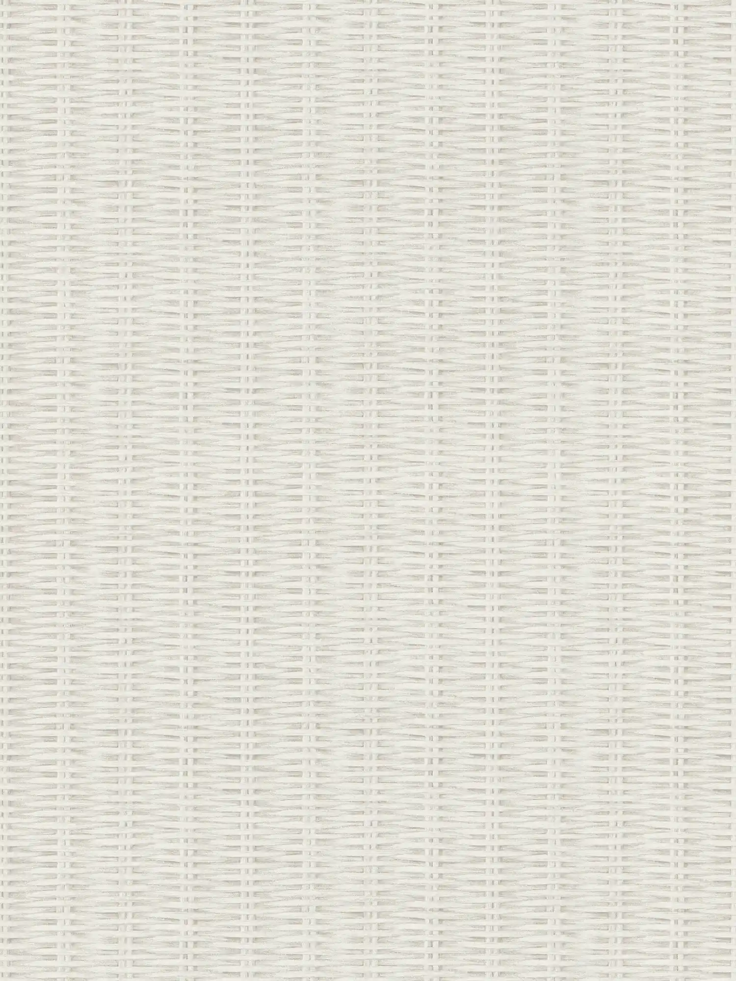 Papier peint intissé rotin motif - blanc, gris
