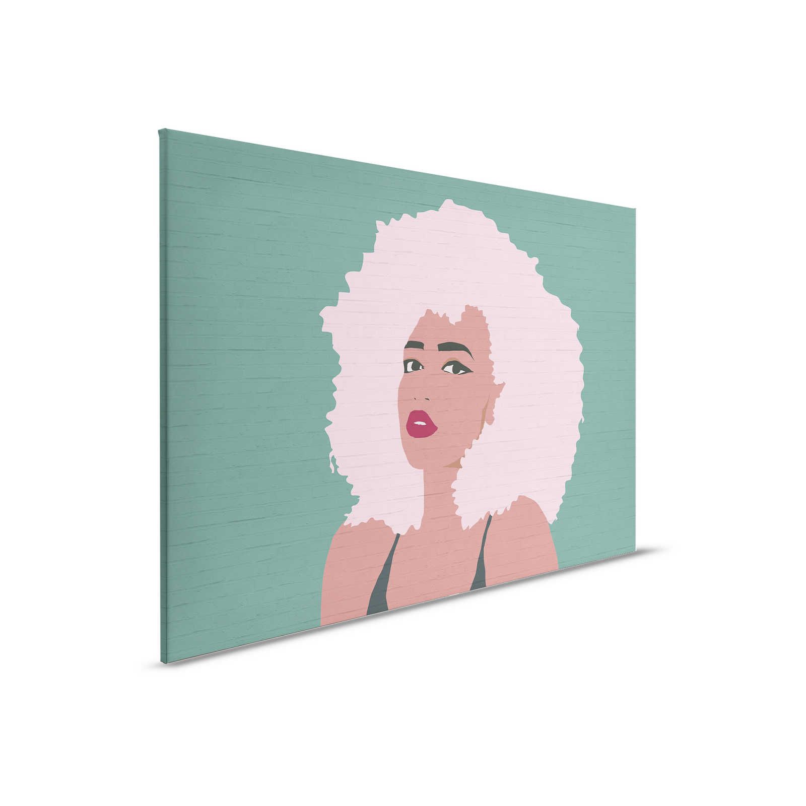         Women's Canvas Painting Whitney in Colour Block Style - 0.90 m x 0.60 m
    