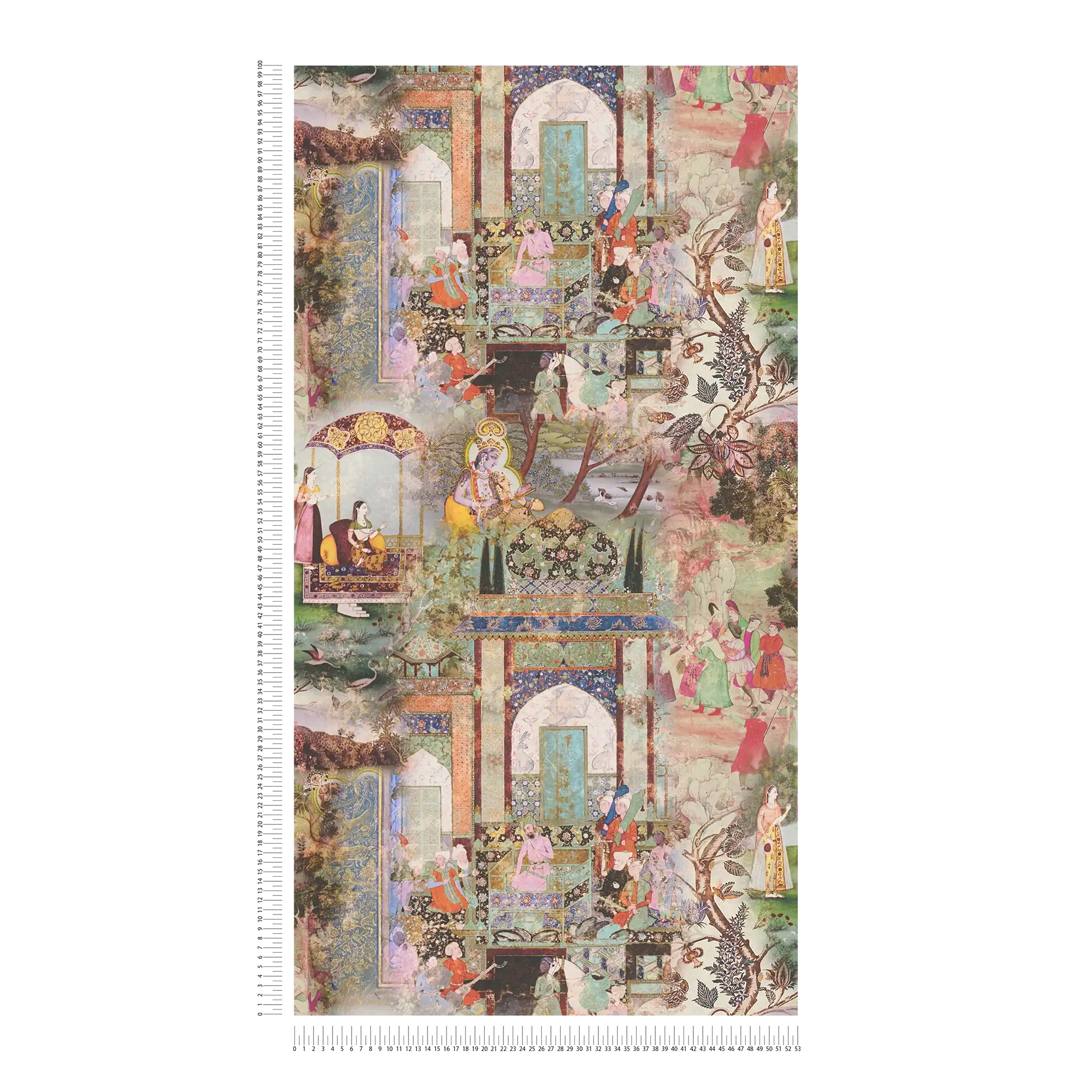             papel pintado no tejido motivo étnico vintage - multicolor
        