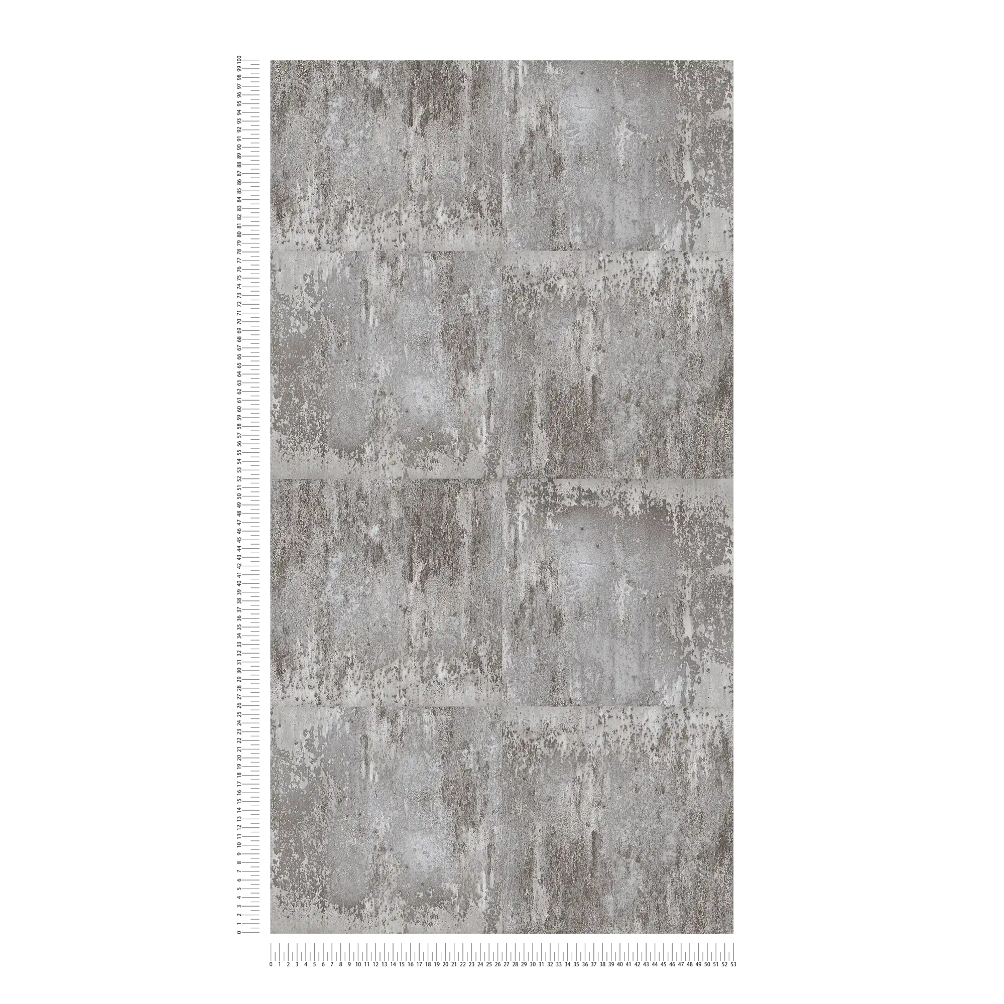             Zelfklevend behangpapier | roestlook design met metallic effect - grijs
        