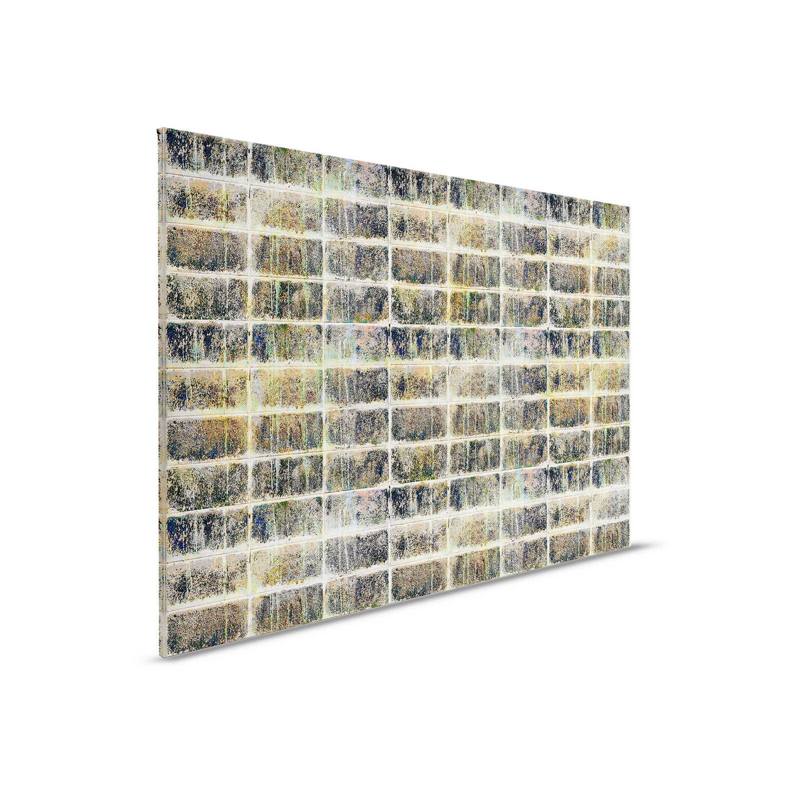         Factory 1 - Canvas painting Used Optics Tile Mirror Industrial Design - 0.90 m x 0.60 m
    