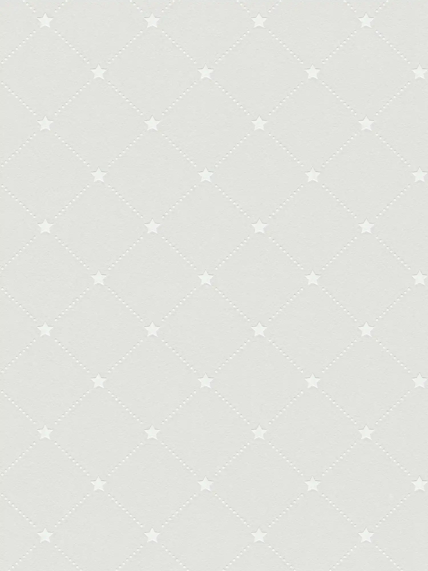 MICHALSKY papier peint intissé motif losange avec étoiles - beige, gris
