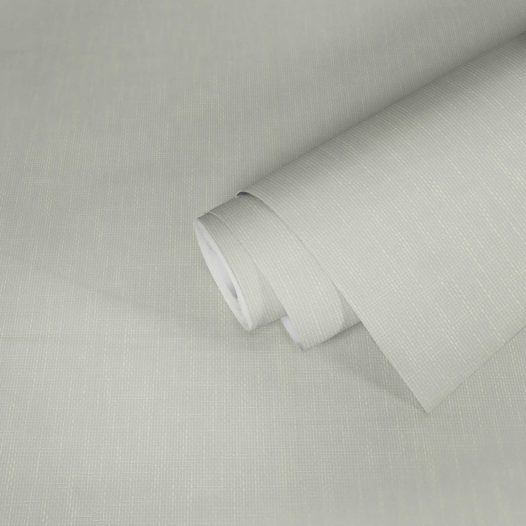             Profile wallpaper with fabric structure in linen look - white
        
