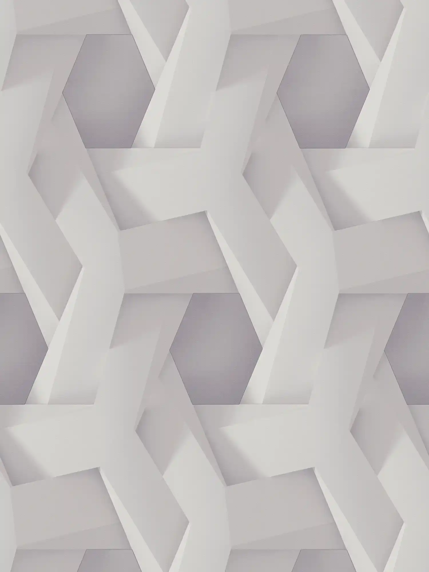 3D-behang lichtgrijs grafisch patroon met betonlook

