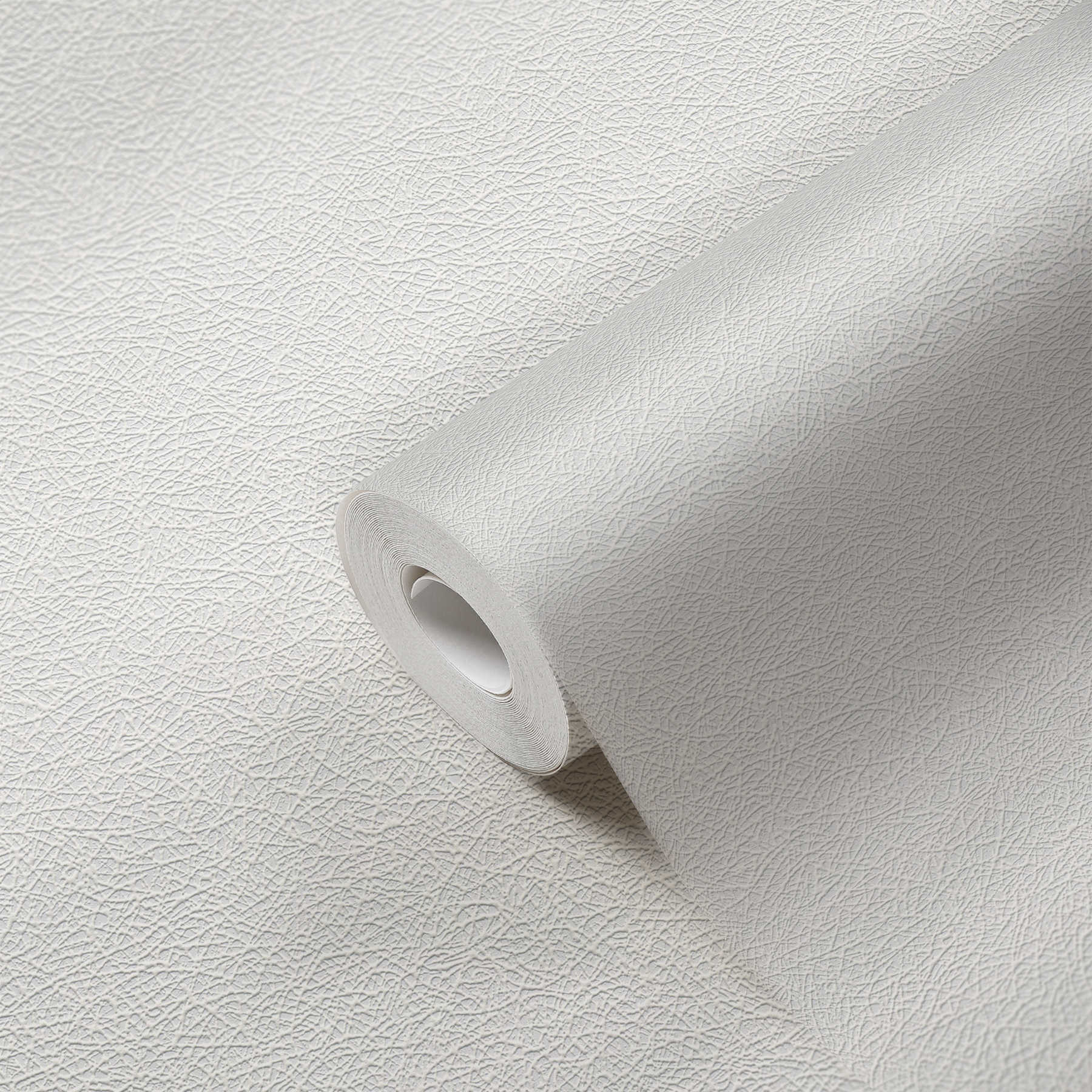             Wit structuurbehang met vezelpatroon en stoflook - wit
        