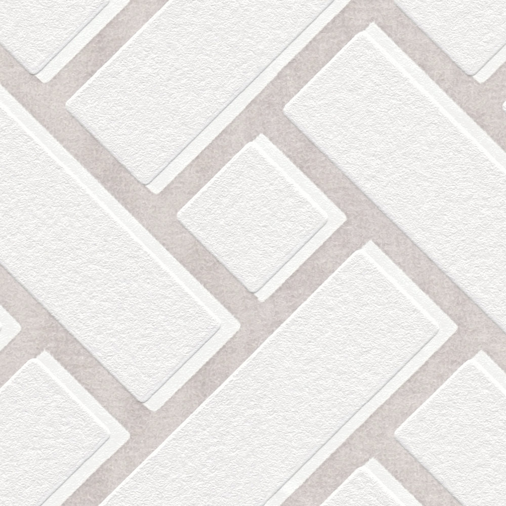             Non-woven wallpaper graphic design with 3D effect by MICHALSKY - cream, white
        