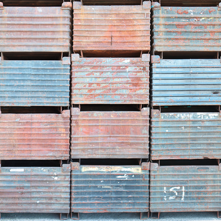         Photo wallpaper with colourful steel containers
    