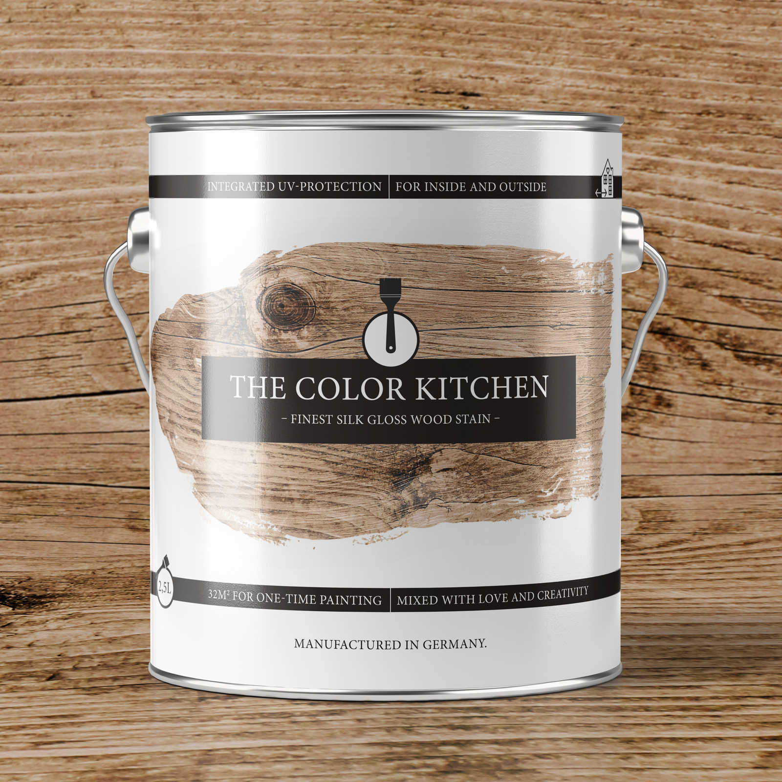 Wood Stain »Colourless« silk-glossy for interior & exterior - 2.5 litres
