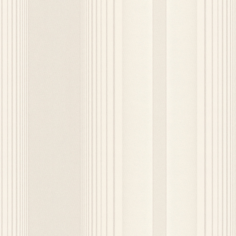            Wallpaper stripes pattern & metallic colour - beige, cream
        