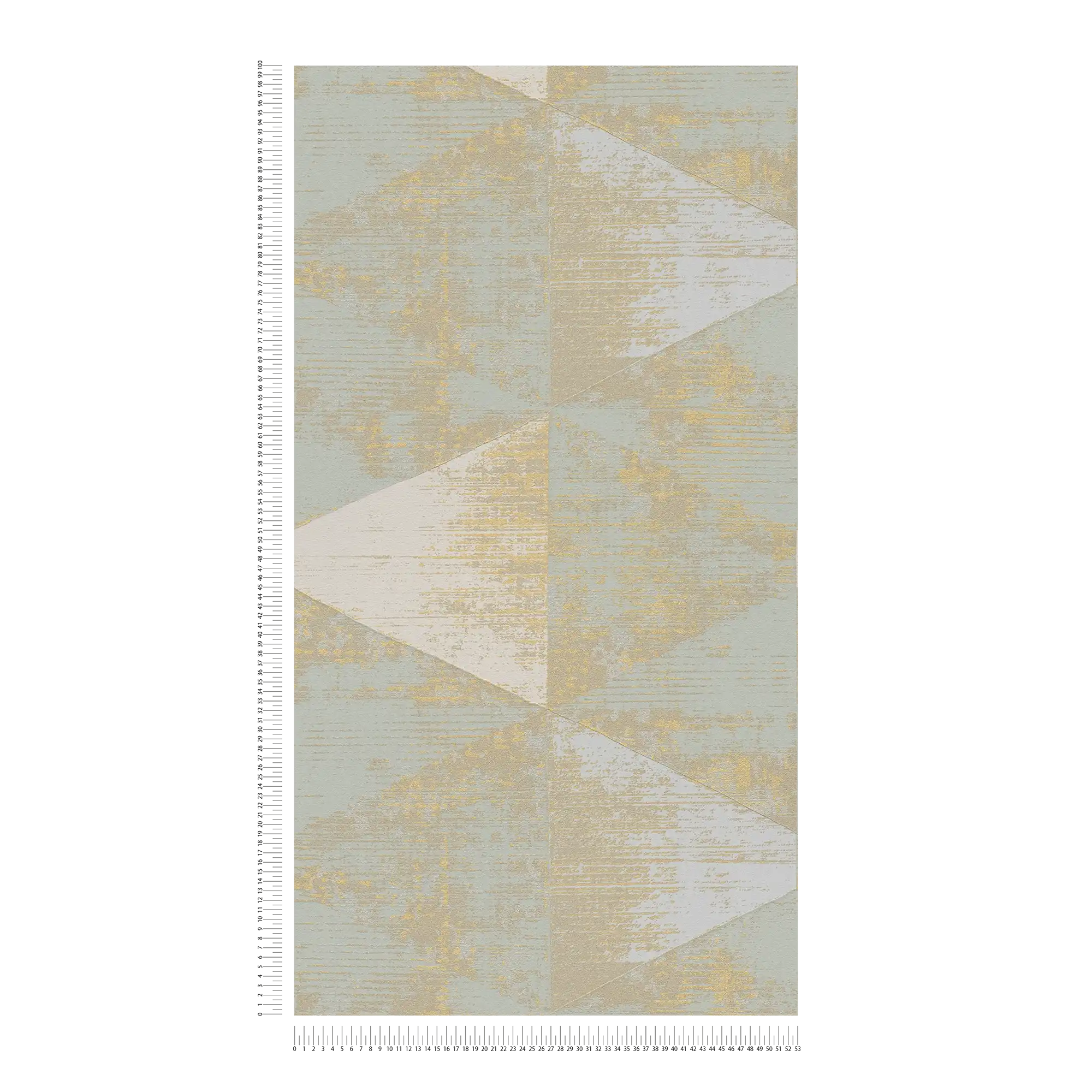             Papier peint intissé Motif à facettes avec accent métallique - métallique, crème, beige
        