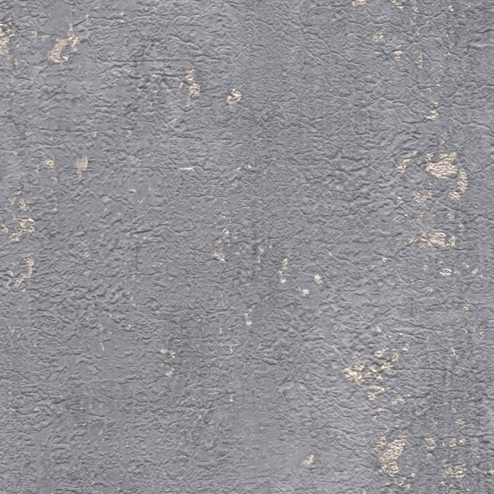             papel pintado texturizado aspecto de yeso gris con acento metálico - gris
        