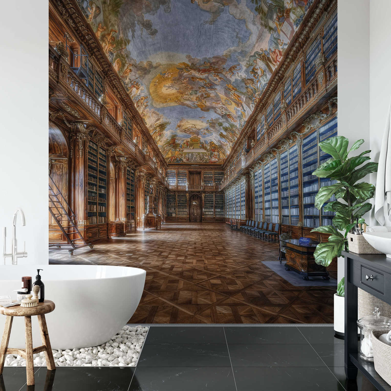             Muurschildering Bibliotheek Renaissance Architectuur
        