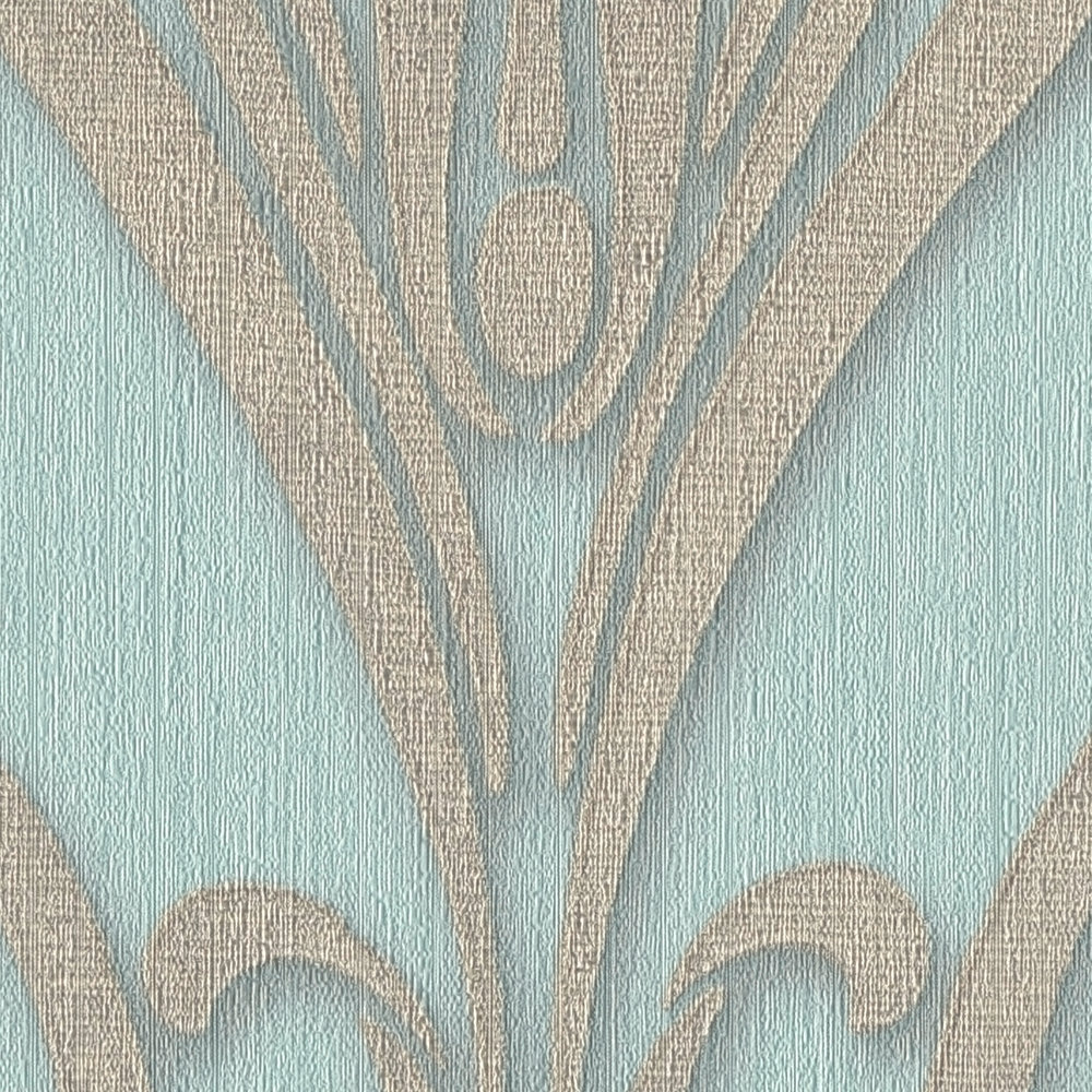             Mint green wallpaper art deco pattern with texture effect
        