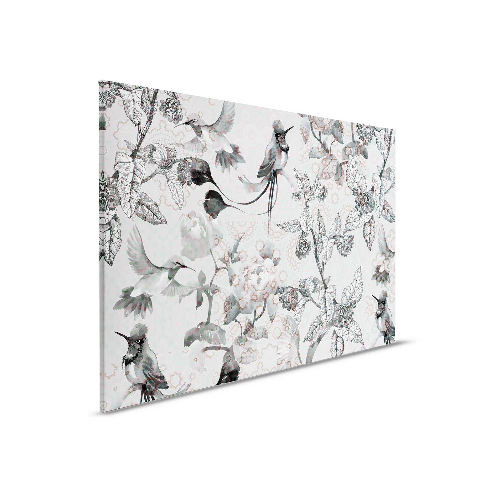         Canvas painting Nature Design in collage style | exotic mosaic 4 - 0,90 m x 0,60 m
    