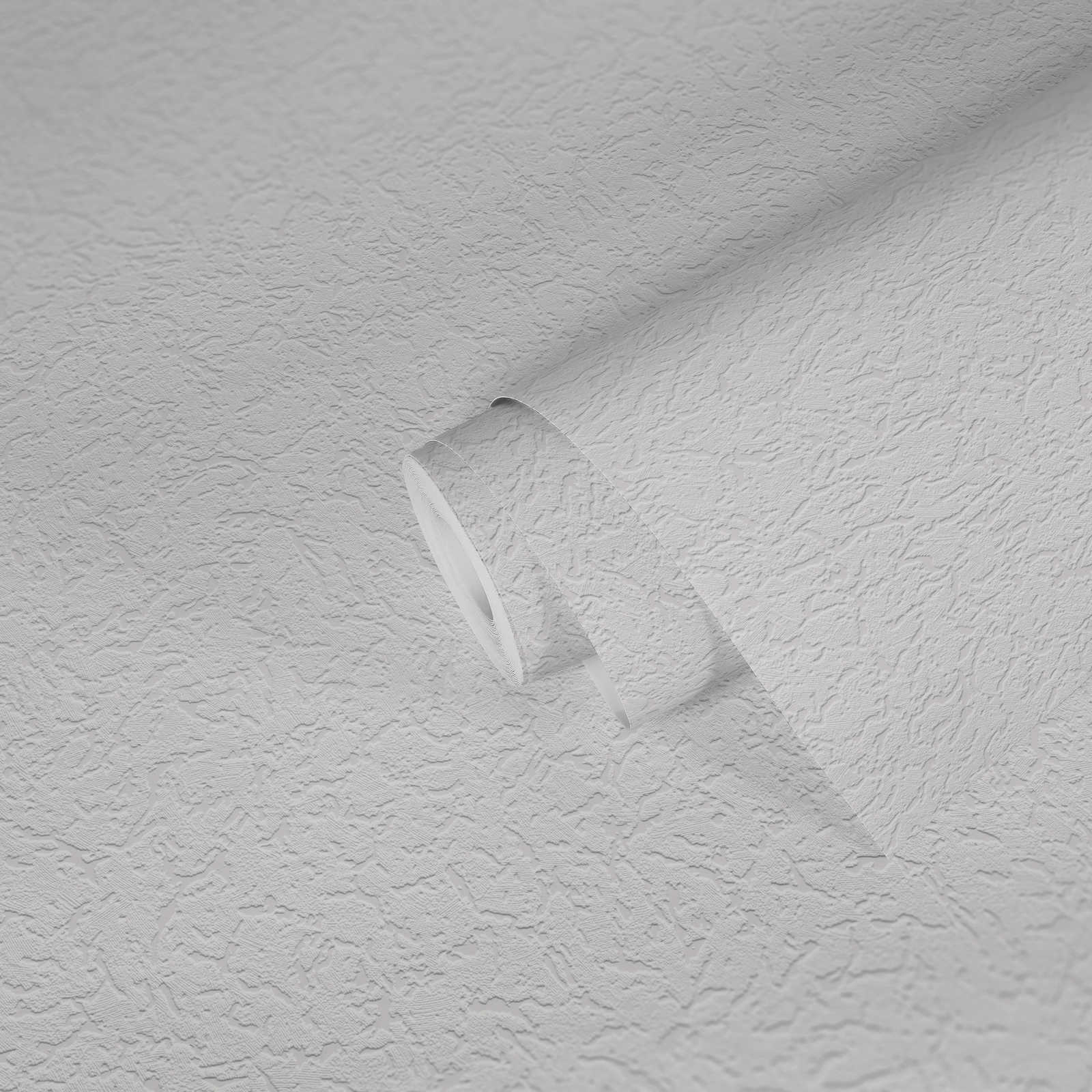             Ruwcastbehang met structuurpatroon klassiek design - wit
        