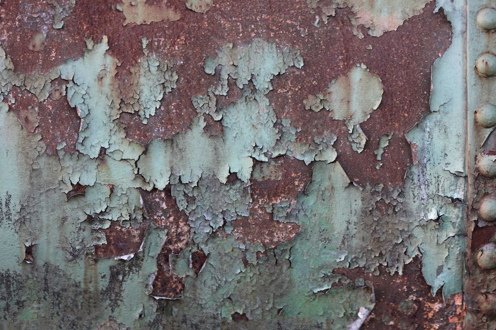             Pintura sobre lienzo corroyendo la pared de un barco - chapa metálica con óxido - 0,90 m x 0,60 m
        