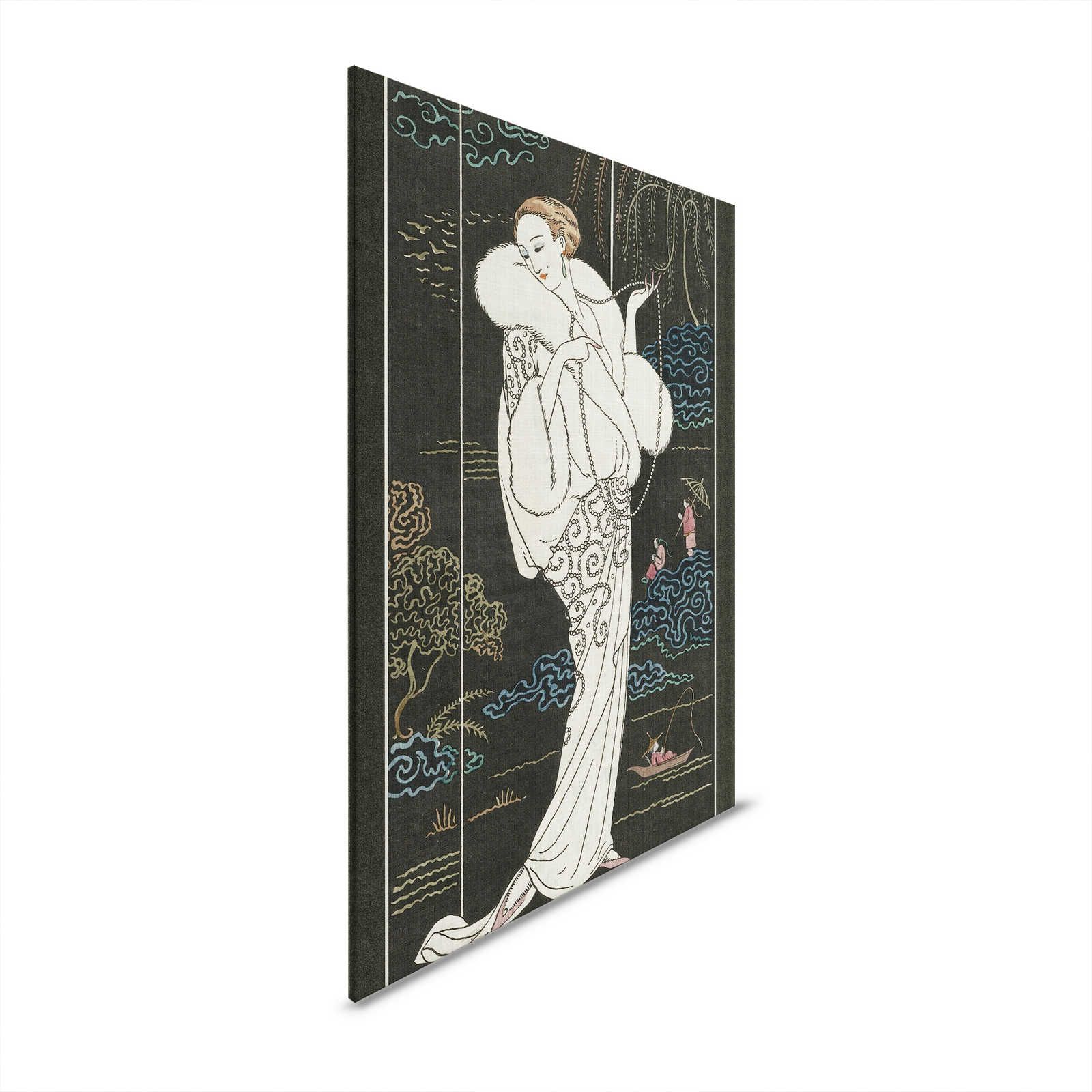         Adlon 3 - Canvas painting Lady in Fur Asian Design - 0,60 m x 0,90 m
    