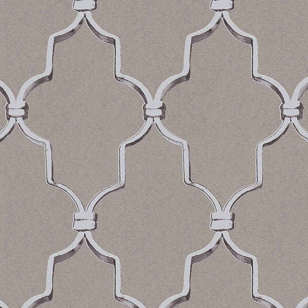             Wandtapijt met patroon in art deco retrostijl - bruin, grijs
        
