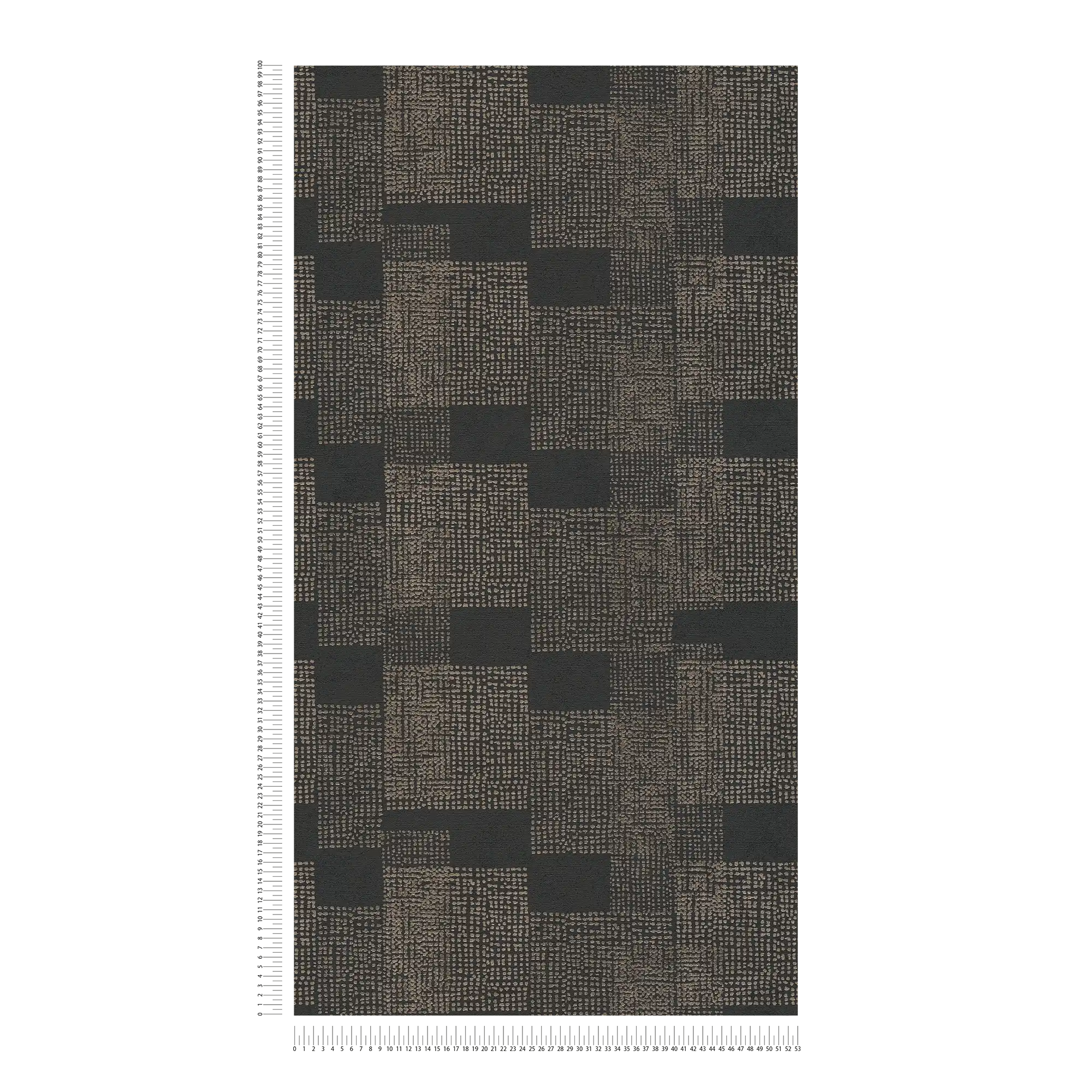             Papier peint à motifs Ethno Design - noir, gris, métallique
        