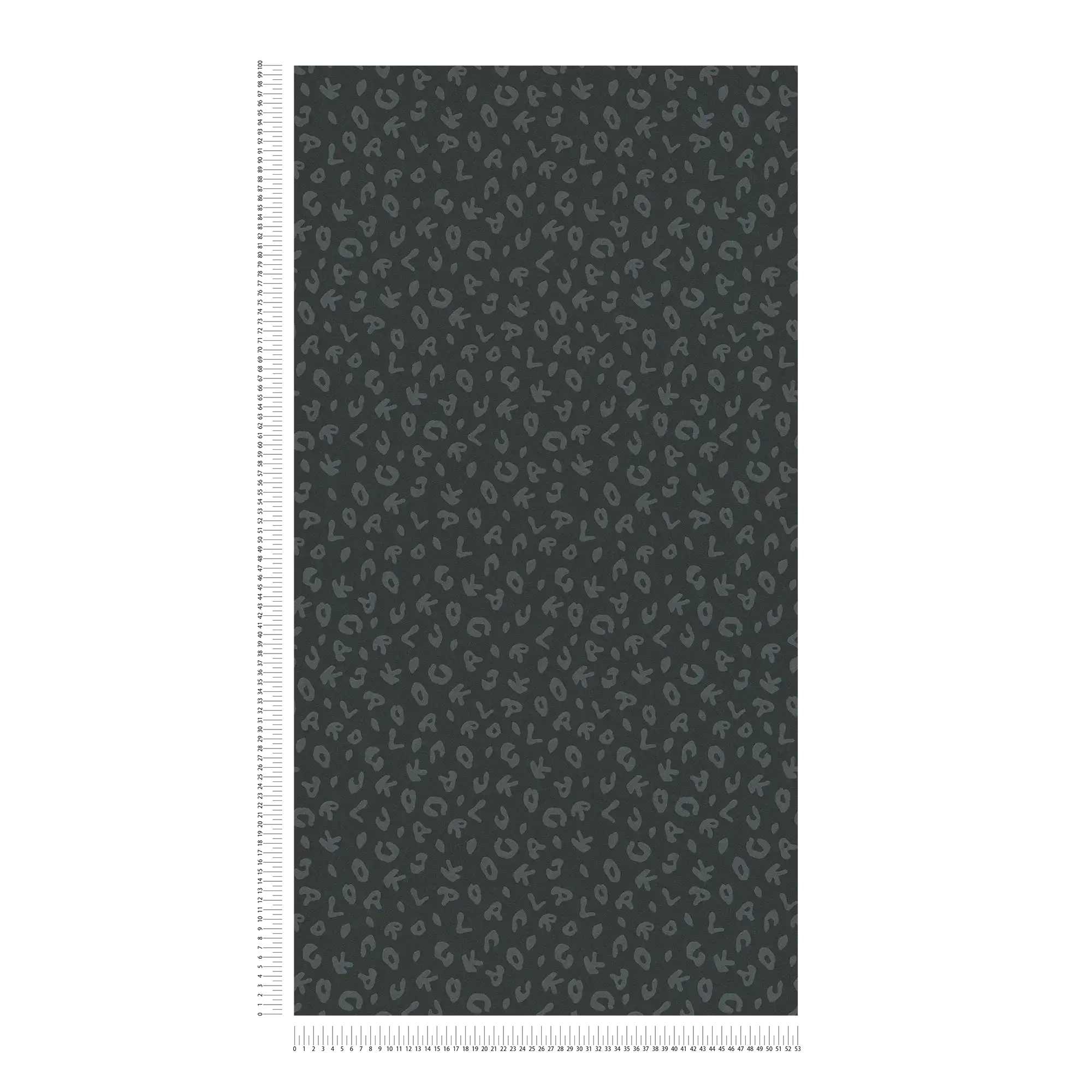             Carta da parati Karl LAGERFELD con stampa leopardo argento - metallizzata, nero
        