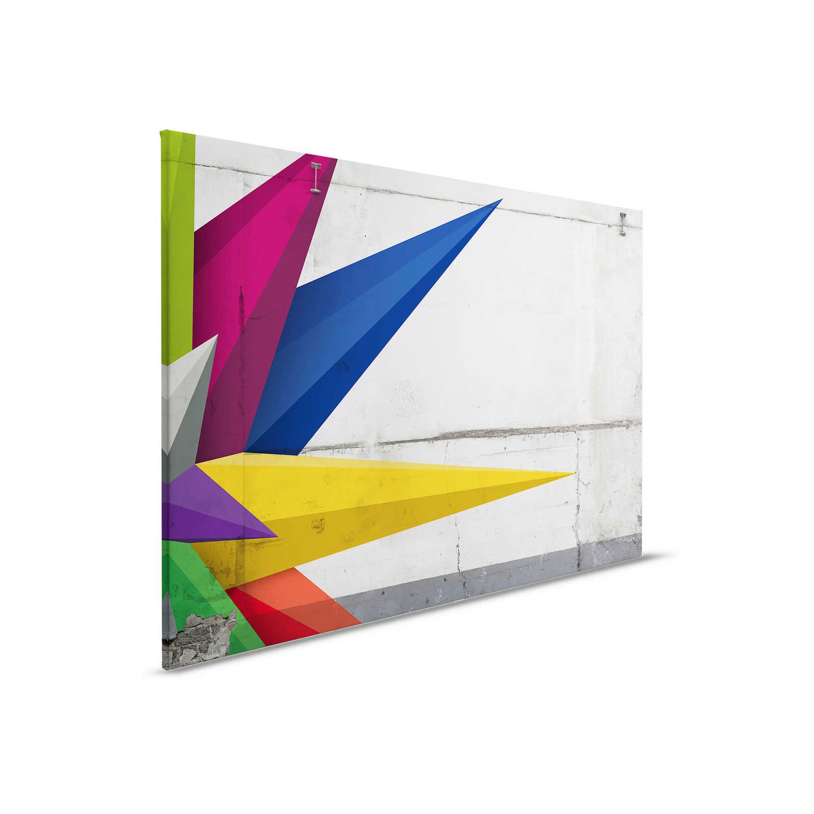         Canvas painting concrete look with graphic design - 0,90 m x 0,60 m
    
