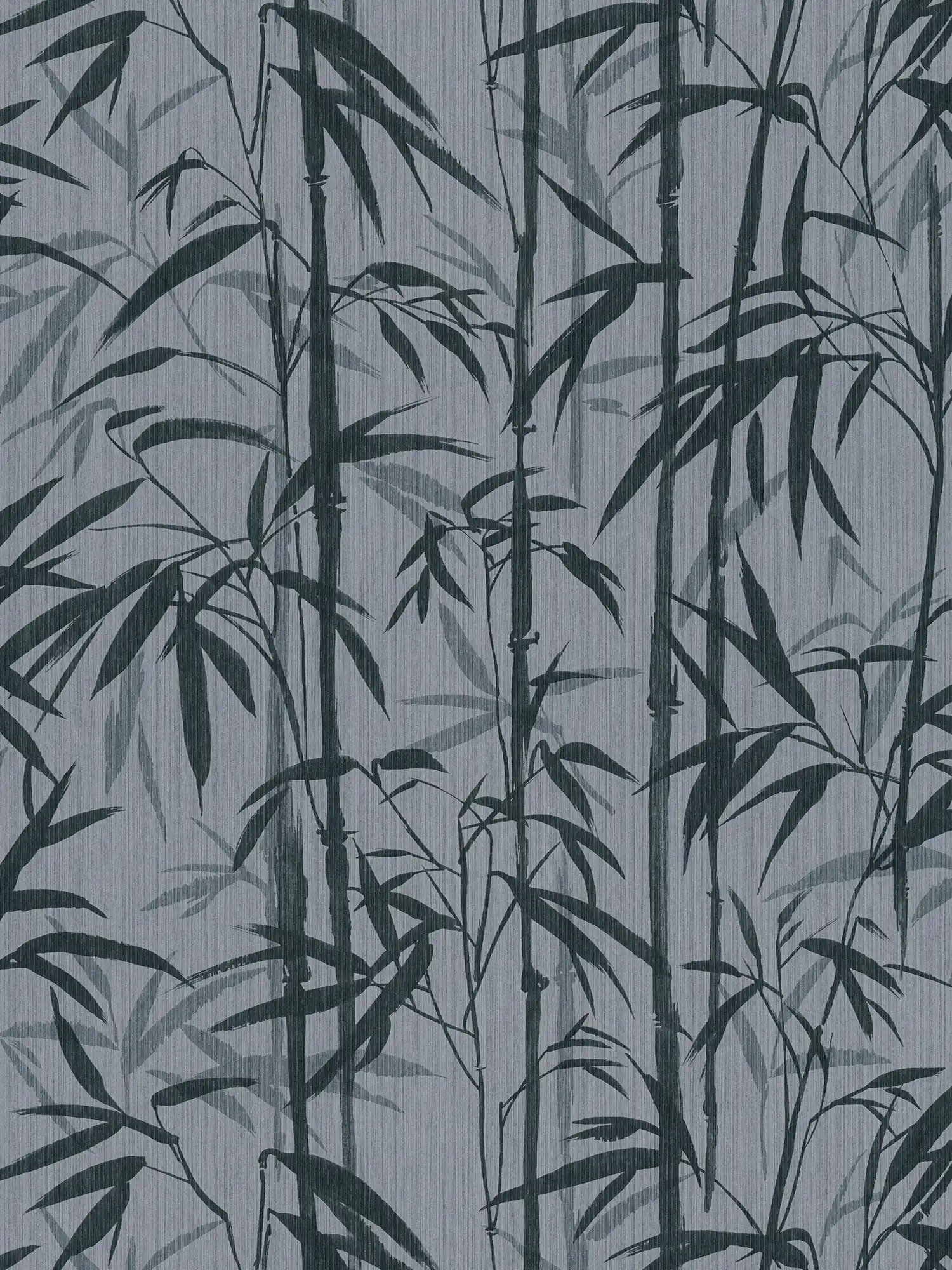 MICHALSKY non-woven wallpaper natural bamboo pattern - grey, black
