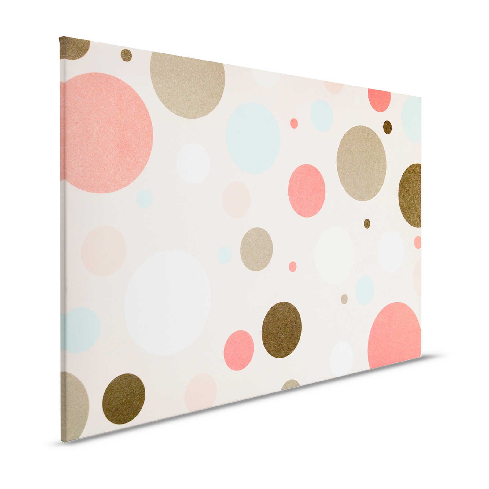 Canvas for children's room with colourful circles - 120 cm x 80 cm
