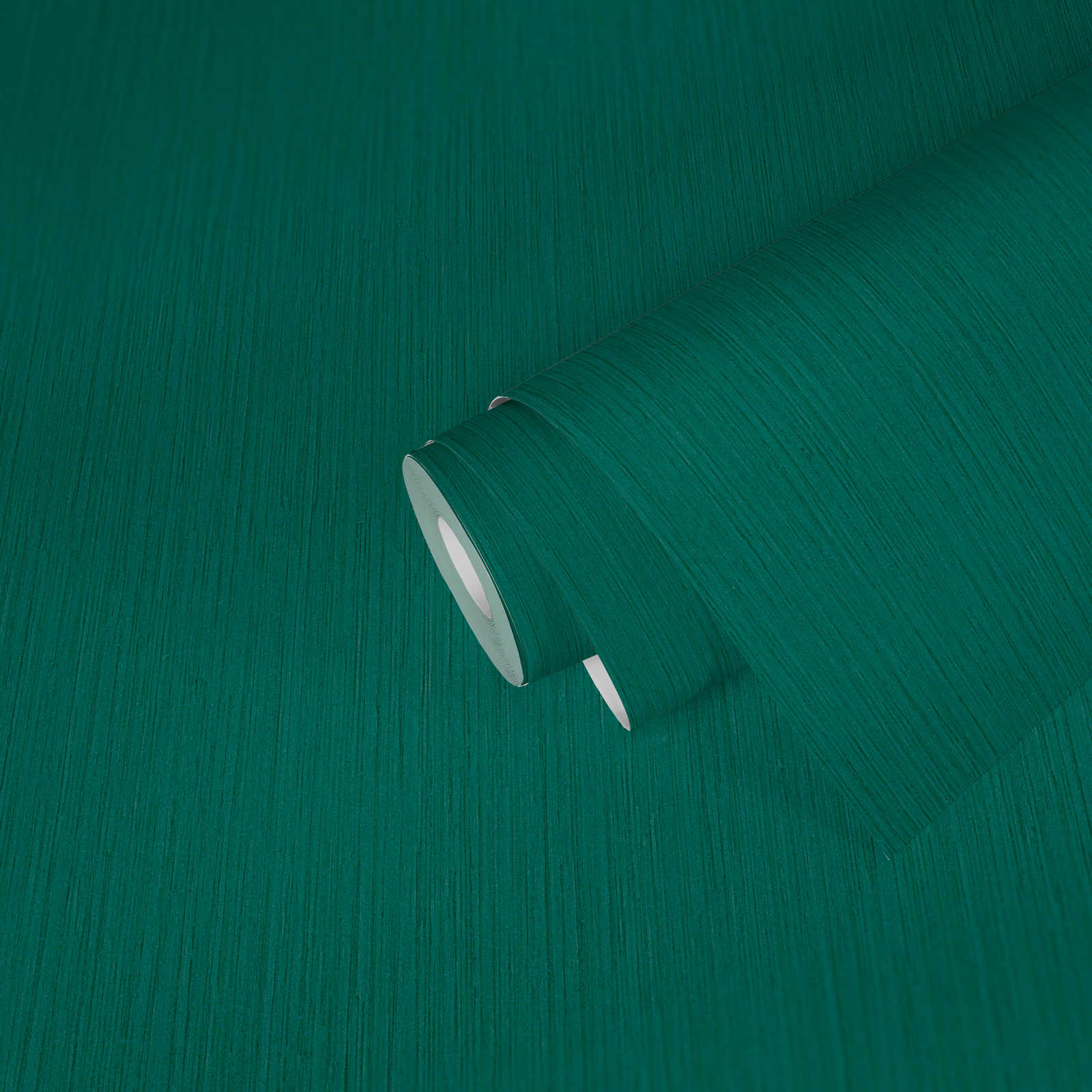             papier peint vert foncé intissé couleur chinée uni
        