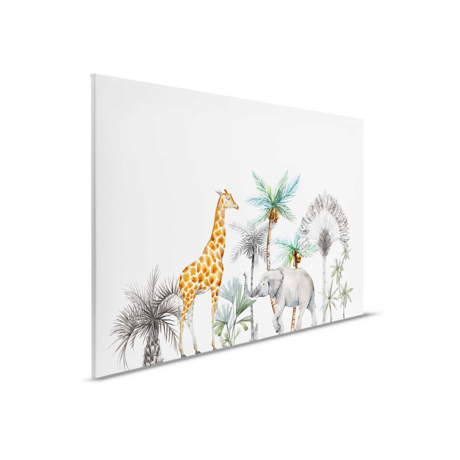         Canvas painting for the children's room with animals and trees - 0.90 m x 0.60 m
    
