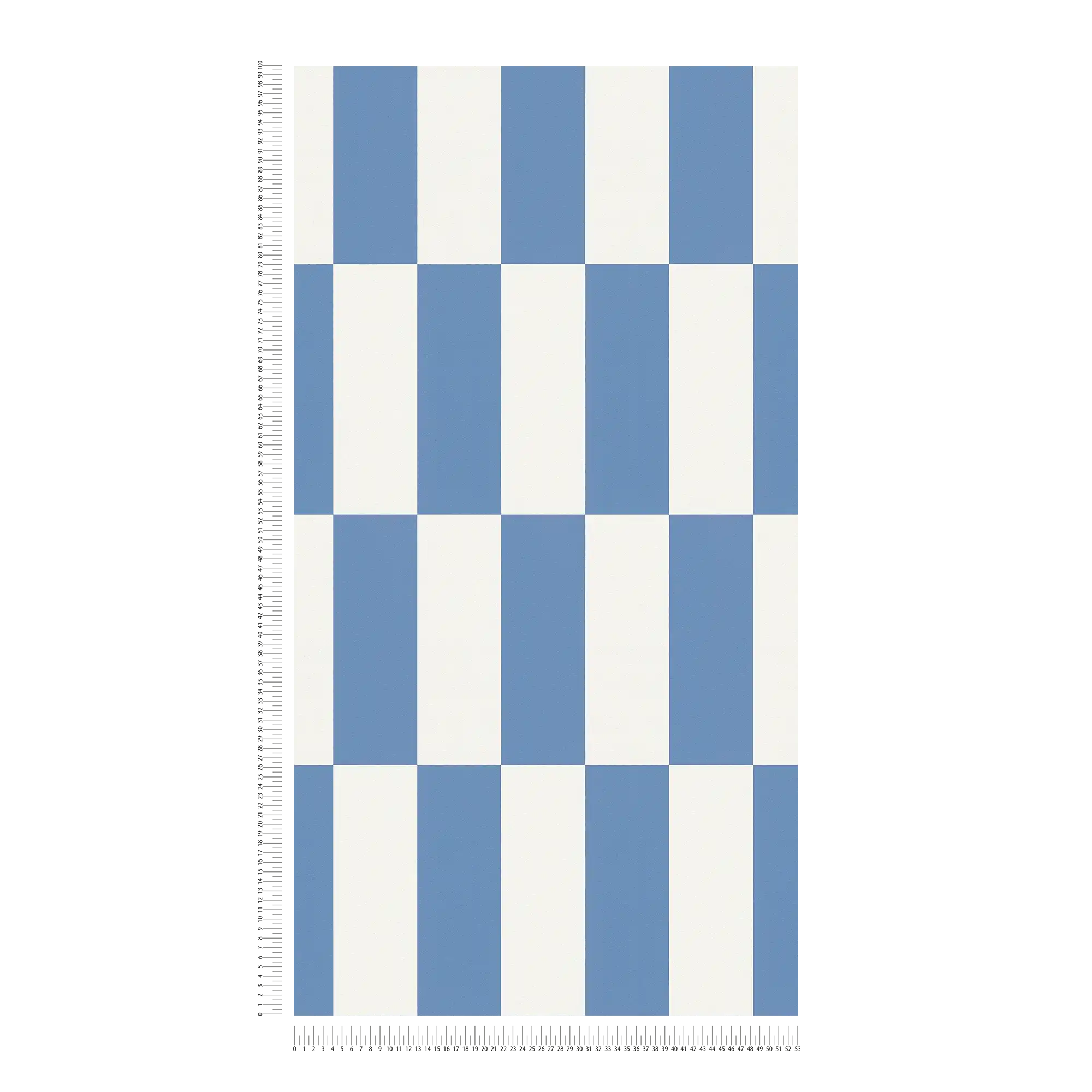             Carta da parati in tessuto non tessuto con motivo grafico a quadri - blu, bianco
        